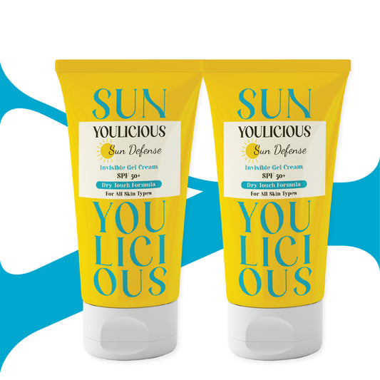 Youlicious sun defense invisible SPF 50+ gel cream 60gm Promo Pack (1+1)