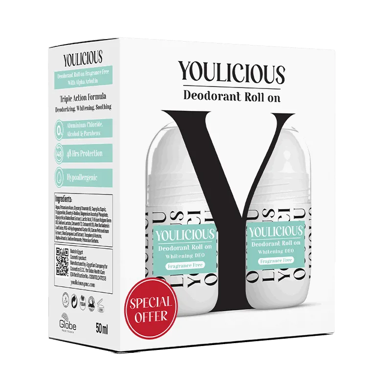 Promo Deodrant Youlicious Deodorant Roll On Whitening DEO Fragrance Free 50ml ...